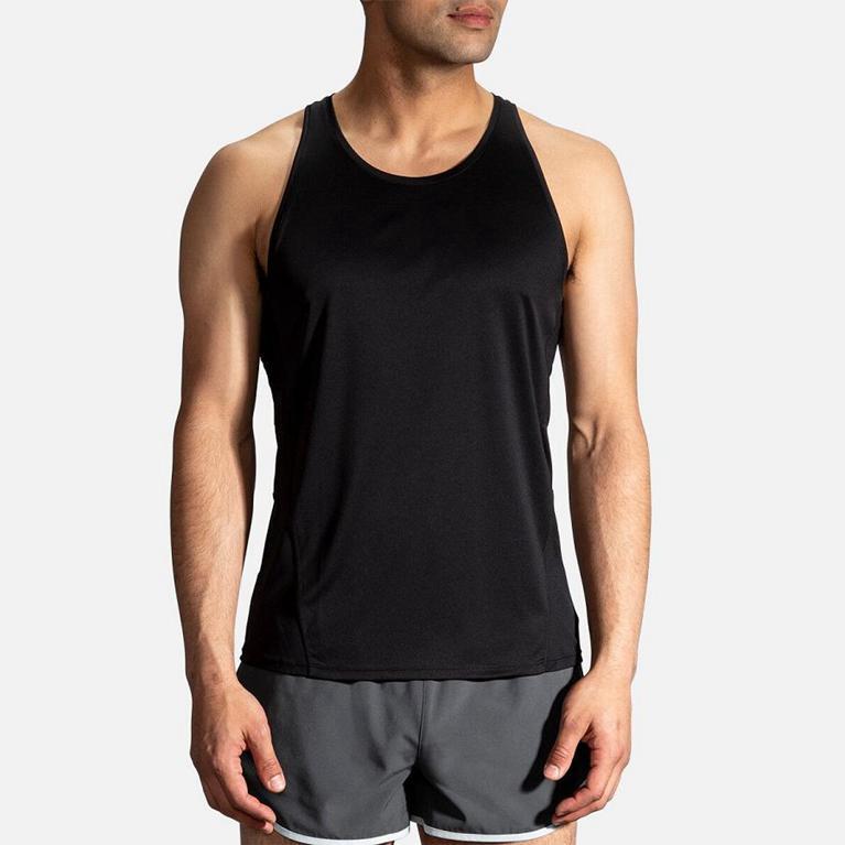 Brooks Stealth Running Tank Top - Men's - Grey (01427-ECPL)